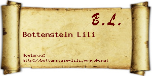 Bottenstein Lili névjegykártya